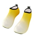 thumbnail image 4 of CQONEPT Tie Dye Wide Water Shoes Mens Womens Beach-Swim-Aqua-Barefoot Shoes Breathable & Non-Slip & Optimal Relaxation Walking Gradient Beach Shoes Yellow Size 7, 4 of 5