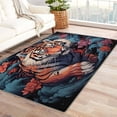 thumbnail image 1 of Jungle Tiger Rugs 4x5, Tropical Jungle Carpet for Bedroom Rug, Leaves Area Rug for Living Room, Super Soft Low Pile Machine Washable Non Slip Stain Resistant Rug, 1 of 7