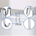 thumbnail image 2 of Gancho de pared para mampara de ducha, para baño, muy ligero, para guardar la ducha sobre la puerta de la ducha, 6 unidades (11,5 cm), 2 of 4