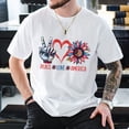 thumbnail image 2 of Sunflower Peace Love America 4th July USA Americana American Pride Shirt ID-0608-FIWW, 2 of 8