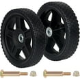 thumbnail image 1 of czcpp-8 Inch Lawn Mower Wheels 2 Pack 8" Push Lawn Mower Wheels with Bolts and Lock Nuts Kit Fit for Most Standard push Lawn Mowers/Generator/Garden Tiller/Handtruck, 1 of 4