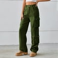 thumbnail image 4 of KYAIGUO S-2XL Women's Ripped High Waisted Flared Jeans Wide Leg Destroyed Denim Pants, 4 of 9
