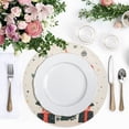 thumbnail image 4 of Ryvnso Christmas Tree Snowflakes Print Round Plate Mats Dining Table Placemat Set of 4 for Holiday Decoration, 4 of 7