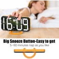 thumbnail image 4 of Digital Alarm Clock, Large LED Display, with USB Charger, Snooze Function Dim Mode Wall Hanging Beside Desk Clock for Bedroom Black Room Decor, 4 of 8