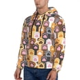 thumbnail image 3 of Pofeuu Cat Paw (2) Print Mens Casual Hooded Collar Drawstring Hoodies Pullover Sweatshirts Casual Long Sleeve Shirts-Large, 3 of 7