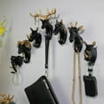 thumbnail image 3 of Escultura de Pared Decorativa para de 4 Piezas, Gancho de Animal, Arte de Suspensión Artesanal de Resina Soledad Gancho decorativo de resina, 3 of 10