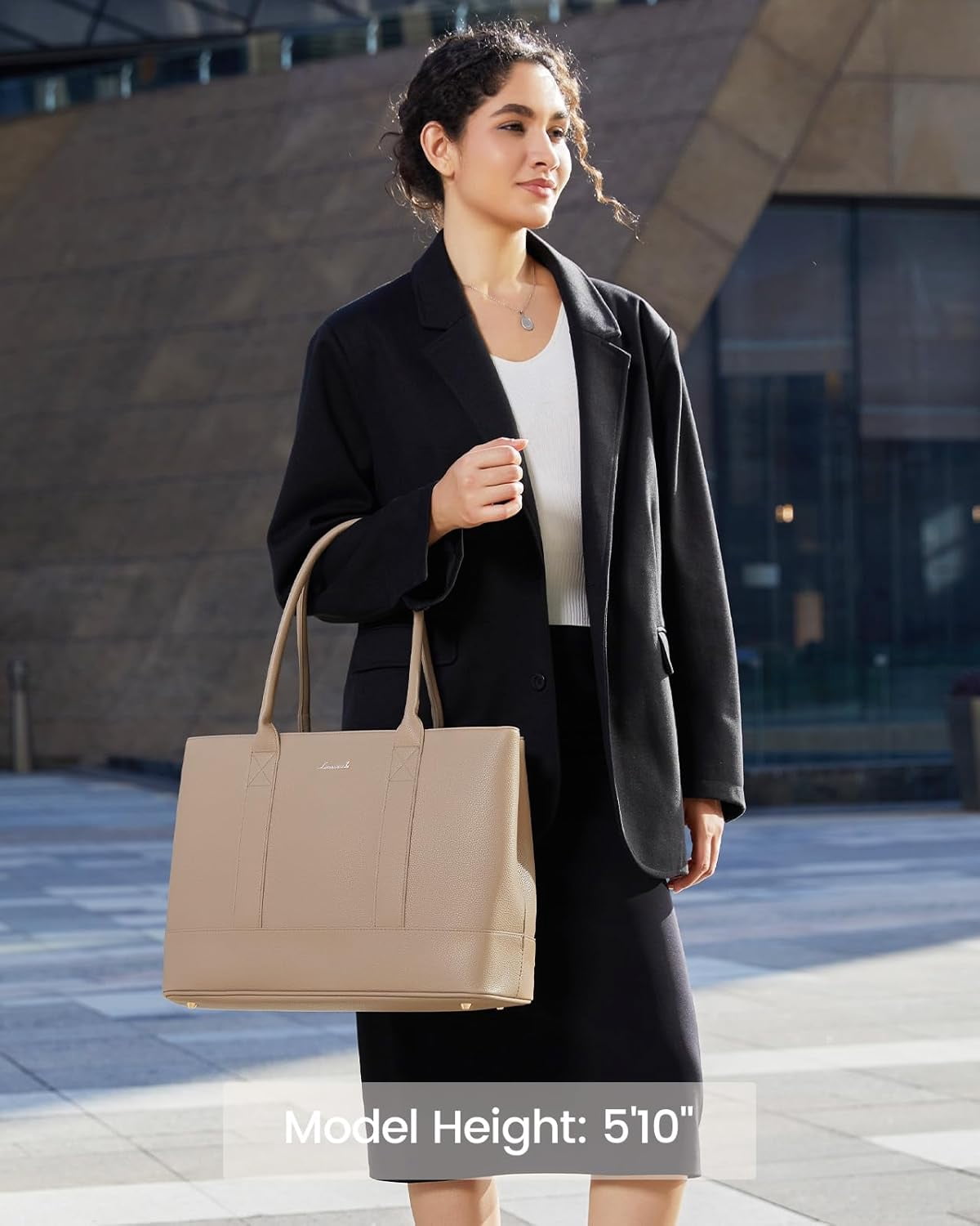 LOVEVOOK Laptop Bag for Women, Computer Work Tote Bag, Business Shoulder Handbag, Office Briefcase for Gift, Travel, Teacher