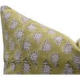 thumbnail image 4 of Fabdivine Premium Duck Canvas Hand Block Print Cushion Covers, 18X18, Jasmine, 4 of 5