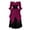 Hot Pink, variant on Renaissance Dress Women Peasant Medieval Bell Sleeve Gothic Flowy Maxi Dresses Off Shoulder Fairy Witch Wedding Dress Halloween Costume Purple S
