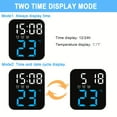 thumbnail image 5 of Little Digital Alarm Clocks Bedside with 3 Set Alarm Compact Size LED Clock with Temperature Display, Adjustable Brightness for Table Bedroom Office Home Travel Camping(Adapter/Battery Not Included), 5 of 14