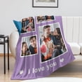 thumbnail image 3 of Personalised Blankets,with 1-12 Photo Collages Blanket,Mom, Lover, Kids, Friends, Birthday, Christmas - Personalised gifts for Women-75x100cm, 3 of 5