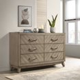 thumbnail image 6 of Roundhill Furniture Arena Contemporary 6-Drawer Dresser in Weathered Sand, 6 of 6