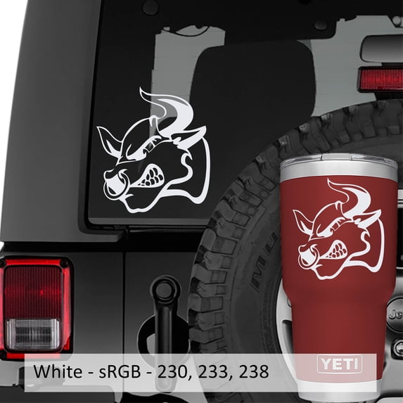 Collectible Decals Angry Toro Bull Head Collectible Decals Vinyl Decal