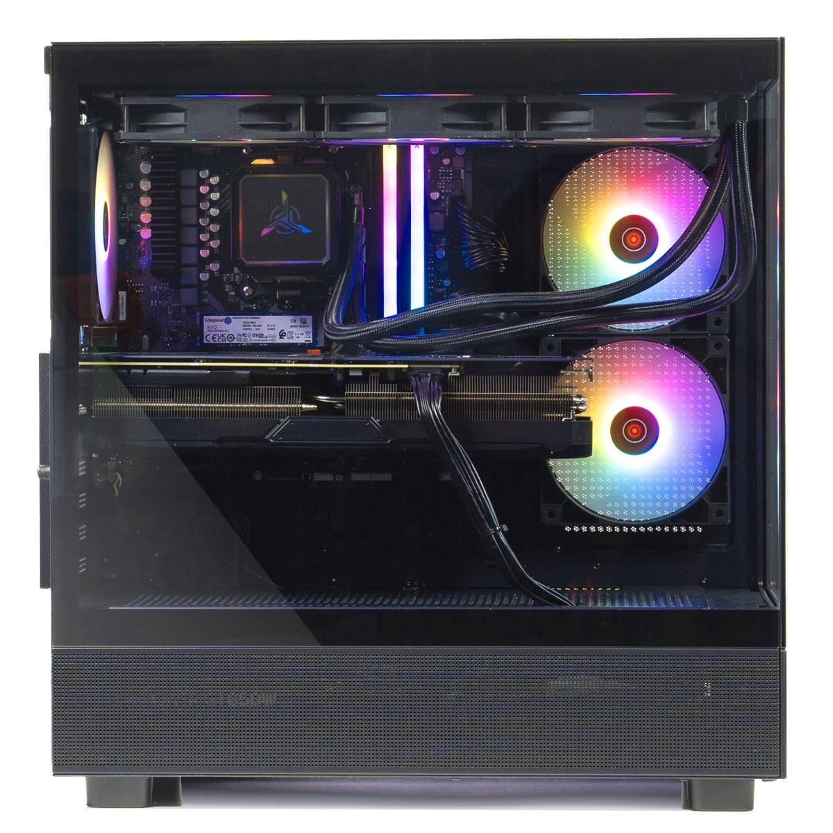 Skytech Gaming Azure 3 Gaming PC, AMD Ryzen 7 9800X3D 4.7GHz, AMD RX 9070XT 16GB VRAM, 1TB NVMe SSD, 32GB DDR5 RAM 5600, 850W GOLD ATX 3 PSU, 360 ARGB AIO , Wi-Fi, Win 11, Desktop