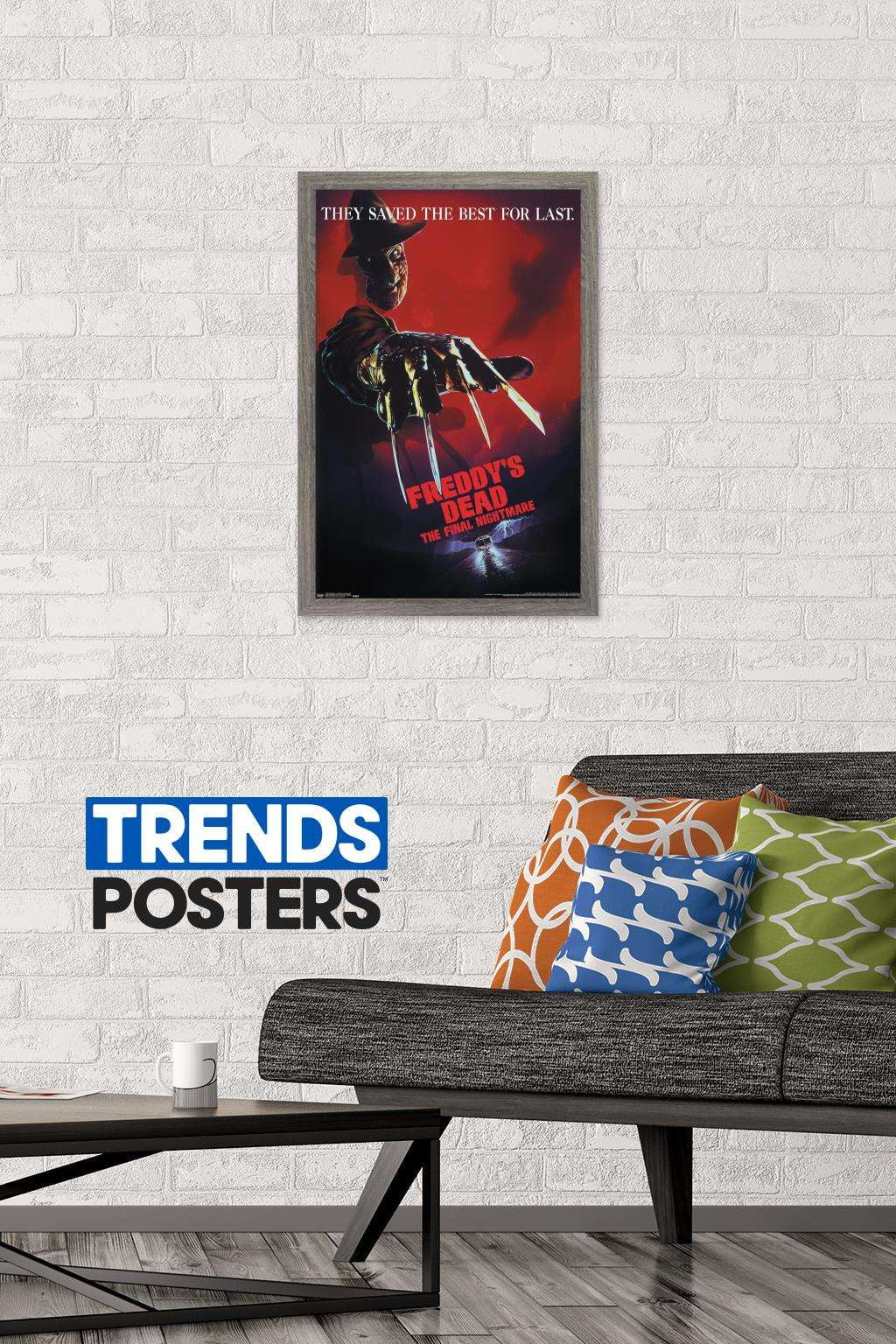 A Nightmare on Elm Street - Freddy's Dead Wall Poster, 14.725" x 22.375", Framed