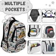 thumbnail image 6 of HUIACONG Construction Vehicle Backpack for Kids 9-12, Bulldozer Excavator Print School Bag, Lightweight Water Resistant Bookbag for Daily School, 6 of 7