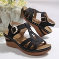 thumbnail image 5 of Wensltd Women's Flat Sandals Beach Summer Casual Fashion Comfortable Sandals for Outdoor Wear Lightweight Black, 5 of 9