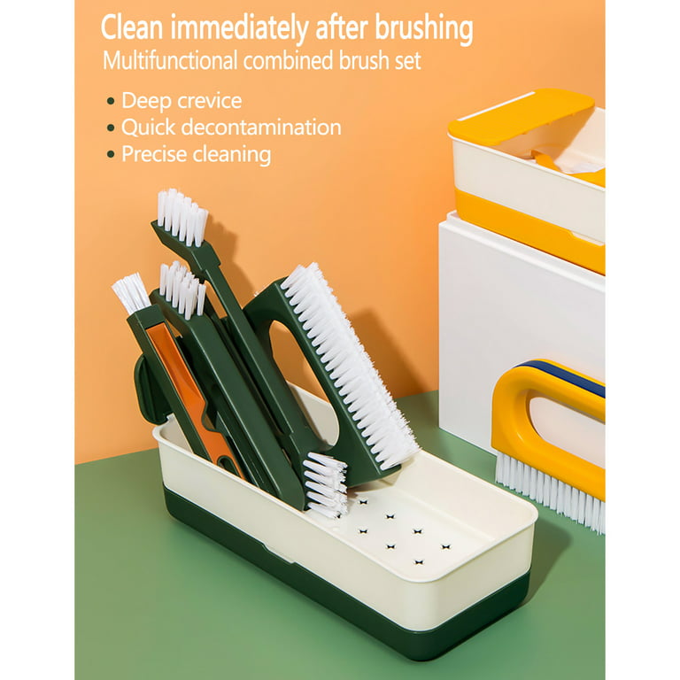 Hard-Bristled Crevice Cleaning Brush, Crevice Gap Cleaning Brush,  Multifunctional Recess Crevice Cleaning Brush, Cleaner Scrub Brush, (8pcs)
