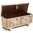 thumbnail image 2 of Amira Solid Wood Storage Trunk Coffee Table in White Lime Wash, 2 of 3