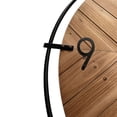 thumbnail image 4 of Evelyn Brown Herringbone Wood Round Wall Clock, 4 of 6