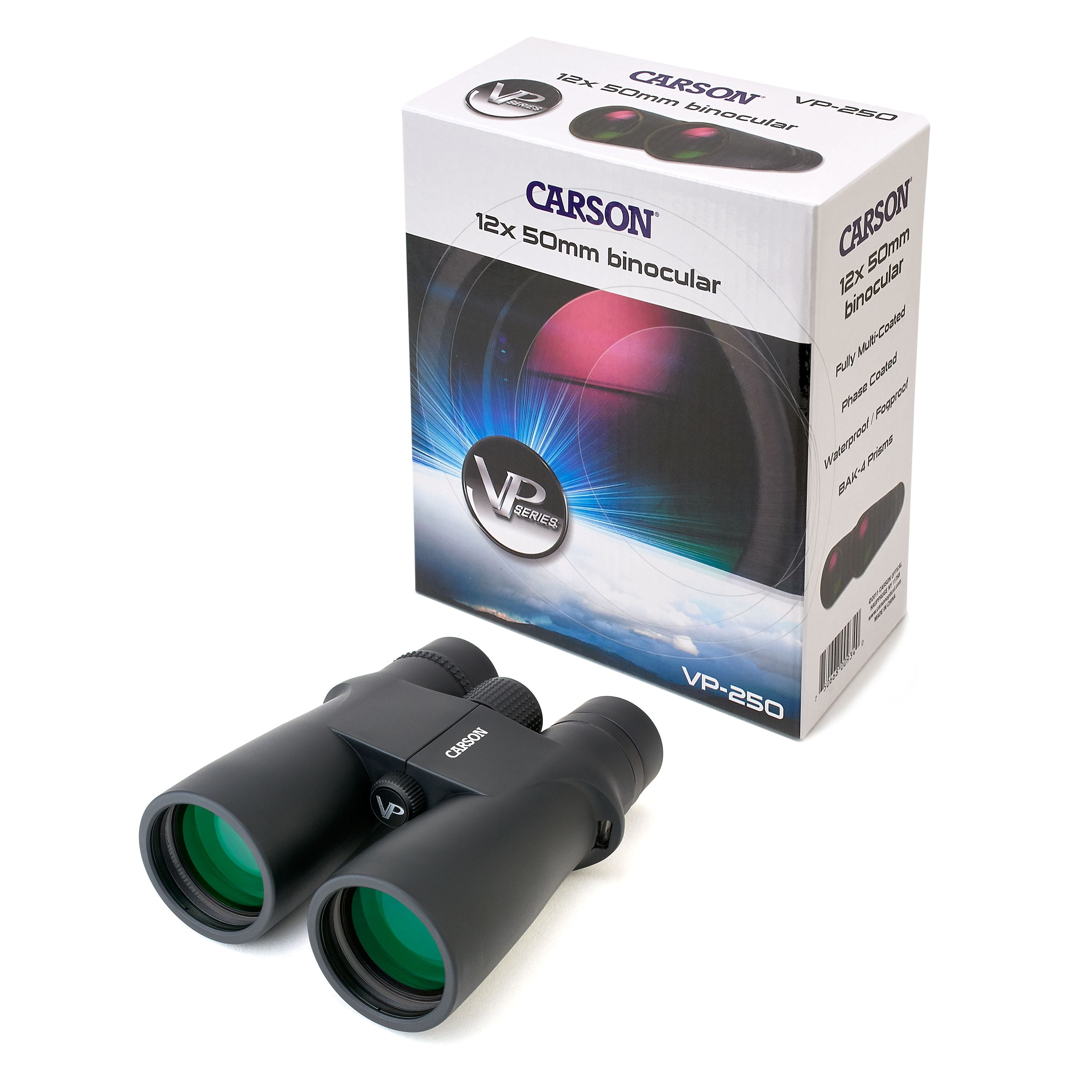 Carson VP Series 12x50mm Full Sized Waterproof High Definition Binoculars