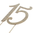 thumbnail image 4 of Decoración para tartas Verkelly Gold Elegant para 15 cumpleaños y aniversario, 4 of 5