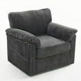 thumbnail image 4 of 33 Inch Oversized Swivel Corduroy Lounge Chair - Plush for Living Room, Bedroom, Office - Comfortable Rotating Single Sofa, 4 of 23