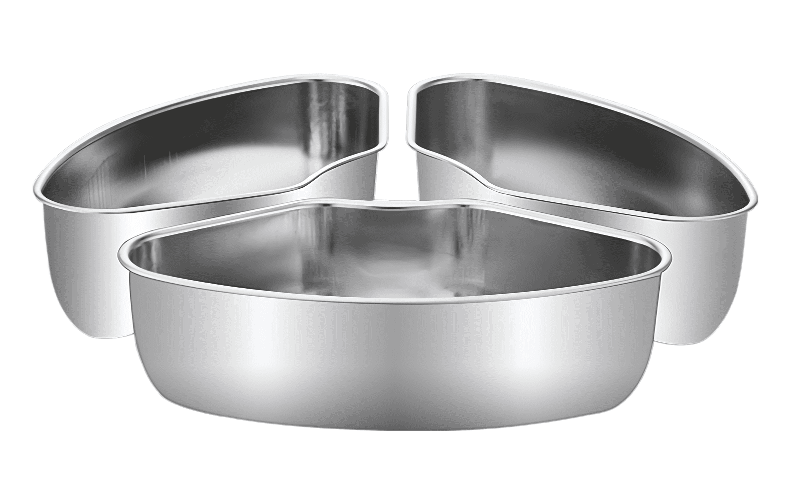 i Kito Divided Steamer Tray for Pot, Rice Cooker Steamer Plate Silver 3