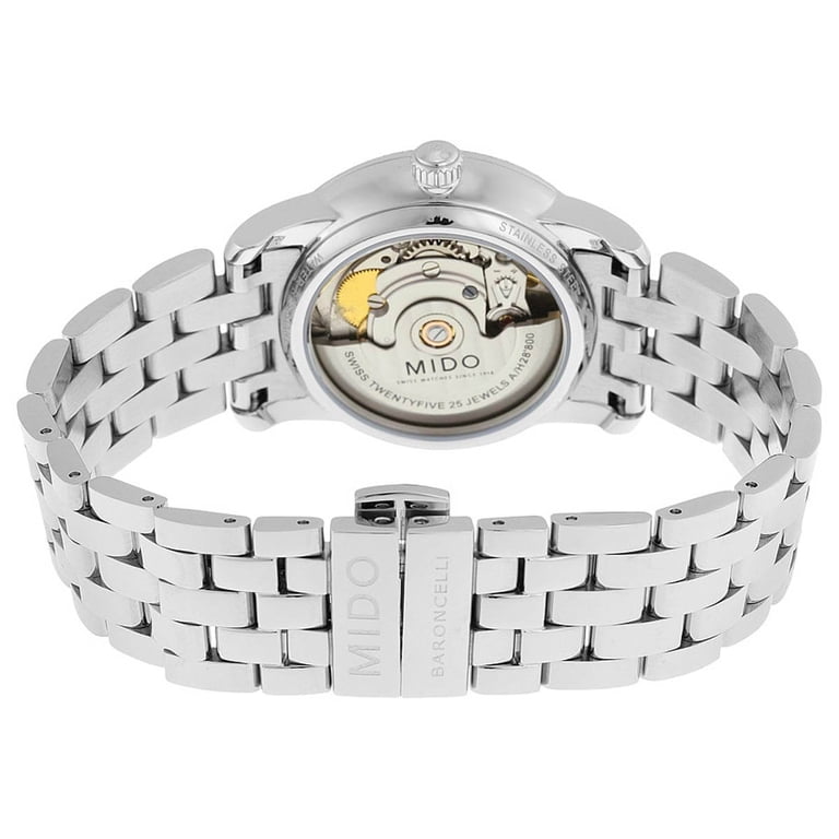 Mido Baroncelli II Automatic Silver Dial Diamond Stainless 