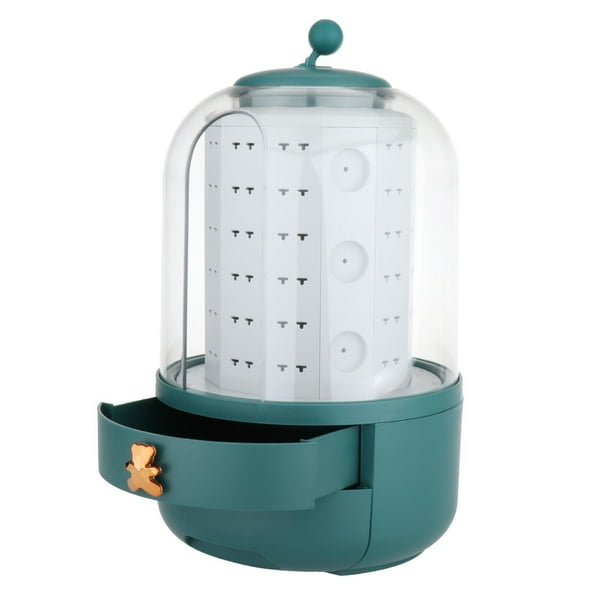 Organizador de pendientes giratorio de 360 degree - Soporte grande para pendientes, collares y pulseras Verde