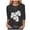 Grey, variant on Womens 3/4 Sleeve St Patricks Day Shirts Irish Clover Graphic Tops Crewneck Fashion Tees Shirt (Red, XL)