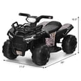 thumbnail image 3 of Costway 6V Kids ATV Quad Electric Ride On Car Toy Toddler w/LED Light&MP3 Black, 3 of 10