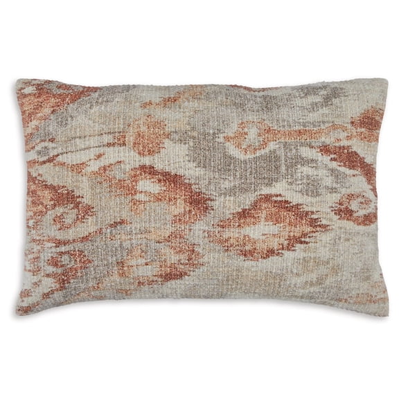 Signature Design by Ashley Aprover Pillow, Rust/Gray/White