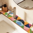 thumbnail image 2 of Yayeee Faucet Mat for Kitchen Sink 14.7" Diatomite Long Splash Guard Pad, Minimalist Triangles, 2 of 7
