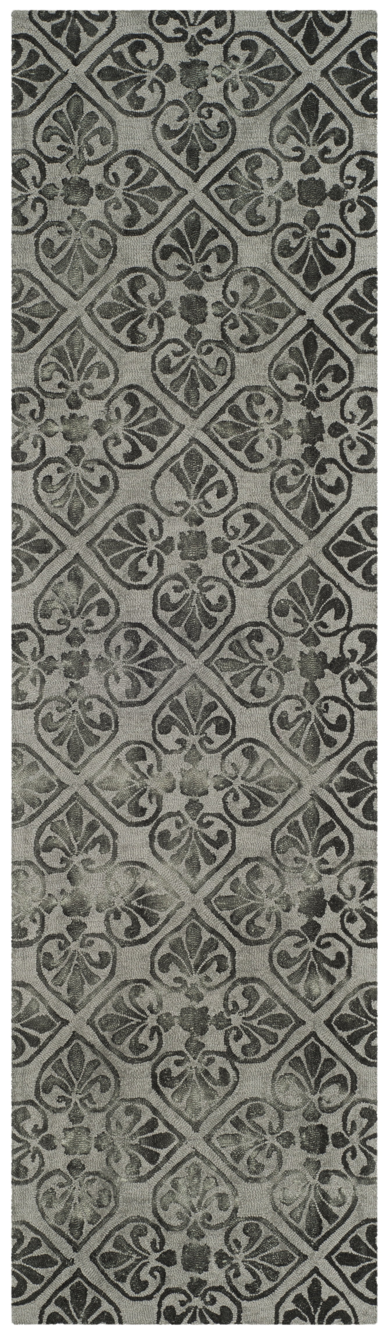 Safavieh Dip Dye Dedan Damask Wool Runner Rug, Gray, 2'3" x 8'