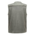 thumbnail image 6 of UVEASISHA Mens Lightweight Cargo Vest Outdoor Mesh Quick Dry Fishing Vest Full Zip V Neck Sleeveless Work Jackets with Multi Pockets Beige 3XL, 6 of 9