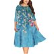 thumbnail image 2 of ICHUANYI Liquidación Mujer Moda Temperamento Mangas Impresas Cuello Redondo Vestido De Gran Tamaño ICHUANYI WER202308251900, 2 of 8