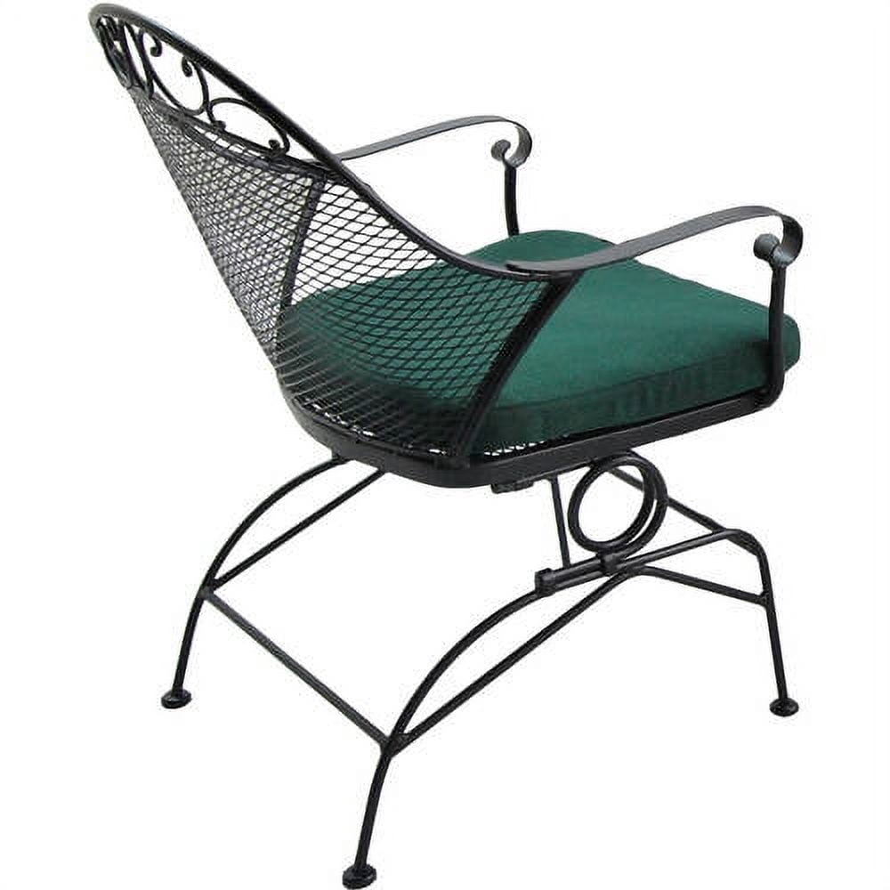 Better Homes and Gardens Clayton Court Patio Dining Set, Wrought Iron Cushioned 5 Piece, Green