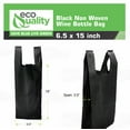 thumbnail image 4 of Black Wine Non-Woven Reusable Single Bottle Tote Bags - One Bottle Reusable Shopping Bags - Wine Gift Bags with Handles, (150), 4 of 7