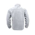 thumbnail image 4 of WTOBBY Men's Stand Collar Plush Jacket, Solid Color Zippered Outdoor Coat, Casual Sports Style Cold Weather Wear with Soft Interior lining,Light Gray M, 4 of 5