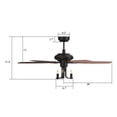 thumbnail image 6 of 52" 5 Blade Rustic Candelabra Ceiling Fan with Light & Remote Control, 6 of 8