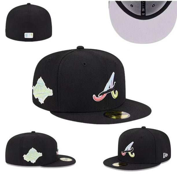 Atlanta Braves Gorra Hombres Mujeres Béisbol Completo Cerrado Ajuste Gorras Hip Hop Bordado Sombreros