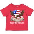 thumbnail image 3 of Inktastic Memorial Day- Never Forget Our Heroes- Bald Eagle Boys or Girls Toddler T-Shirt, 3 of 5