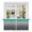 Gray, variant on Turquoise Grey Ombre Tier Curtains, Teal Modern Geometric Striped Abstract Art Light Filtering Kitchen Curtains, 2Pcs Rod Pocket Half Window Treatments Panels for Sink Cafe Cabinet Camper 27.5x36In
