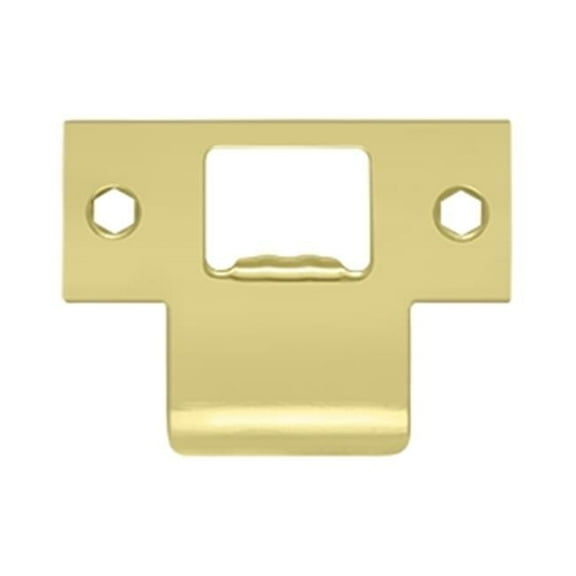 2.75 x 2 in. Extended T-Strike, Bright Brass - Solid Brass