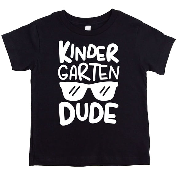 Kindergarten Dude First Day of School Gift Back to School T-Shirt Boys Back to School Black Shirt 3T