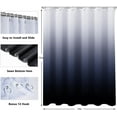 thumbnail image 6 of Shower Curtain, Ombre Blue Shower Curtains for Bathroom, Shower Curtain Sets Farmhouse Cloth Blue Shower Curtains, Rustic Washable Bathroom Waterproof Shower Curtain, 72x72 Inch, 6 of 6