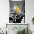 thumbnail image 3 of London Decor Wall Hanging Tapestry, Ancient Big Ben View from the Street Palace of Westminster Touristic Great Britain Art Photo, Bedroom Living Room Dorm Accessories, 60 X 80 Inches, by Ambesonne, 3 of 5