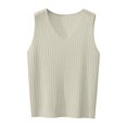 thumbnail image 5 of Bovemsi Women's Tanks & Camis New V Neck Sleeveless Ice Knitted Sweater With White Camisole And Thin Vest As A Base Layer Camisoles for Under Clothes, 5 of 6