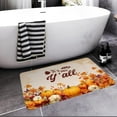 thumbnail image 2 of Autumn Bath Mat for Bathroom Fall Thanksgiving Orange Graves Bathroom Rug No Silp,Cover Floor Rug Floor Mat 16x24 lnches Bathroom Decoration, 2 of 6